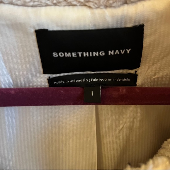 Something Navy Sherpa Coat - Picture 4 of 4